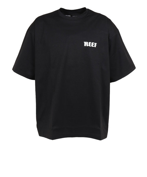 リーフ（REEF）ラッシュガード 半袖 Tシャツ UVカット 紫外線対策 ロゴ RFTEM2321 BLK Mサイズ