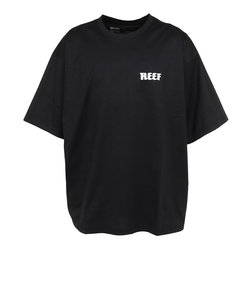 リーフ（REEF）ラッラッシュガード 半袖 Tシャツ UVカット 紫外線対策 ロゴ RFTEM2321 BLK LLサイズ