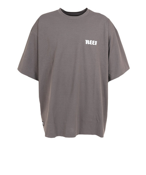 リーフ（REEF）ラッシュガード 半袖 Tシャツ UVカット 紫外線対策 ロゴ RFTEM2321 CHARCOAL Lサイズ
