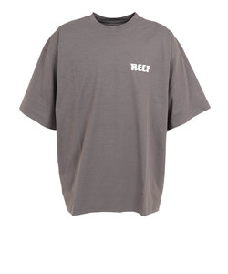 リーフ（REEF）ラッシュガード 半袖 Tシャツ UVカット 紫外線対策 ロゴ RFTEM2321 CHARCOAL Mサイズ