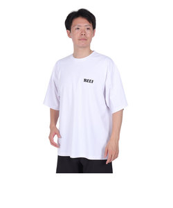 リーフ（REEF）ラッシュガード 半袖 Tシャツ UVカット 紫外線対策 ロゴ RFTEM2321 WHT LLサイズ