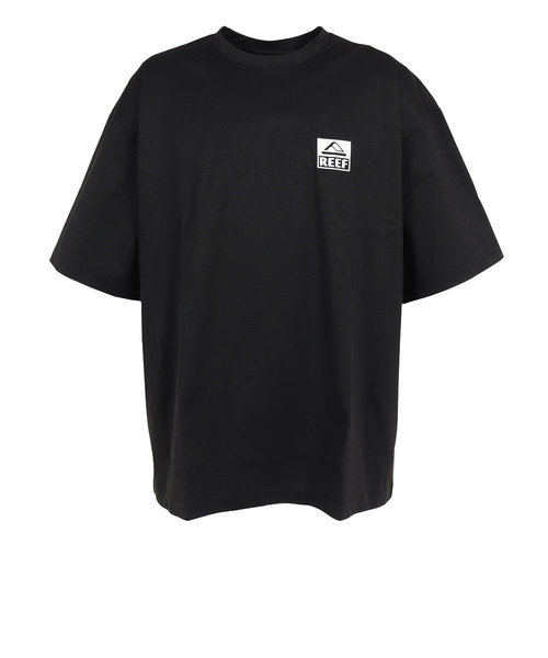 リーフ（REEF）ラッシュガード 半袖 Tシャツ UVカット 紫外線対策 ロゴ RFTEM2324 BLK Lサイズ