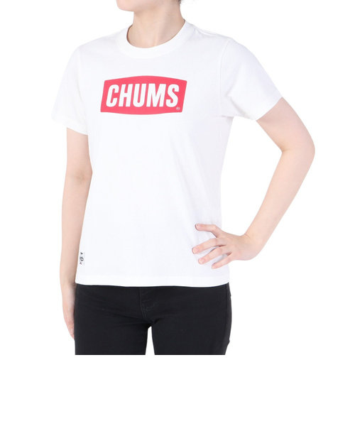 チャムス（CHUMS）ロゴ 半袖Tシャツ CH11-2277-W014 ホワイト×レッド