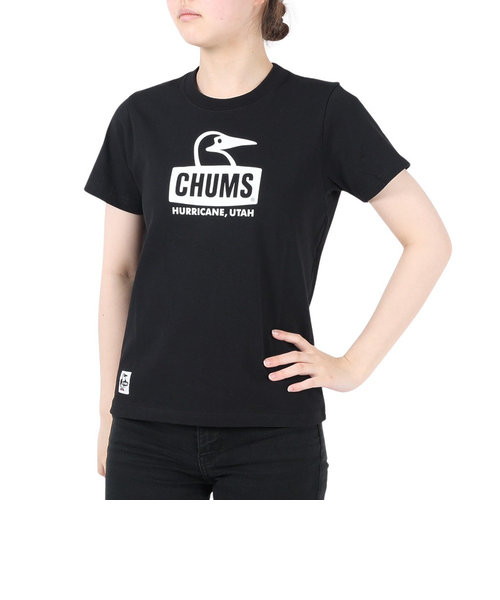 チャムス（CHUMS）ブービーフェイス半袖Tシャツ CH11-2278-K004 ブラック×ホワイト