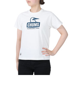 チャムス（CHUMS）ブービーフェイス半袖Tシャツ CH11-2278-W015 ホワイト×ネイビー