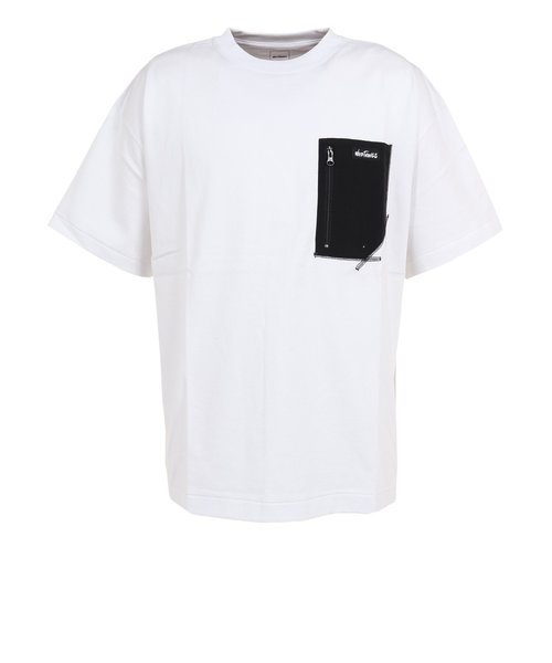 ワイルドシングス（WILD THINGS）半袖Tシャツ キャンプ ポケットTシャツ WT23039KY-WHITE ホワイト
