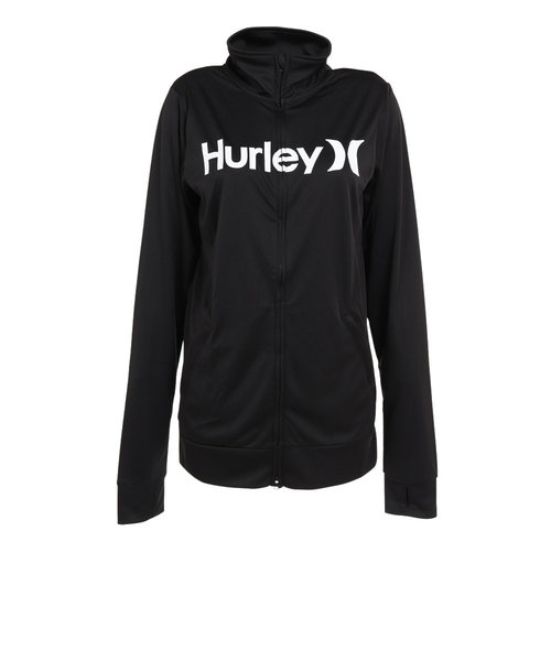 ハーレー（HURLEY）ラッシュガード 長袖 フルジップジャケット UVカット UPF50+ 紫外線対策 WRG2320016-BLK