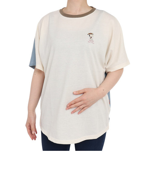 クリフメイヤー（KRIFF MAYER）スヌーピードルマン 半袖Tシャツ 2257815L-90:MULTI-COL ホワイト×ブルー