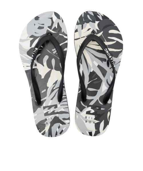 ビラボン（BILLABONG）ビーチサンダル ビーサン レディース 海 プール FLIP FLOPS PRINT BD013926 BLK