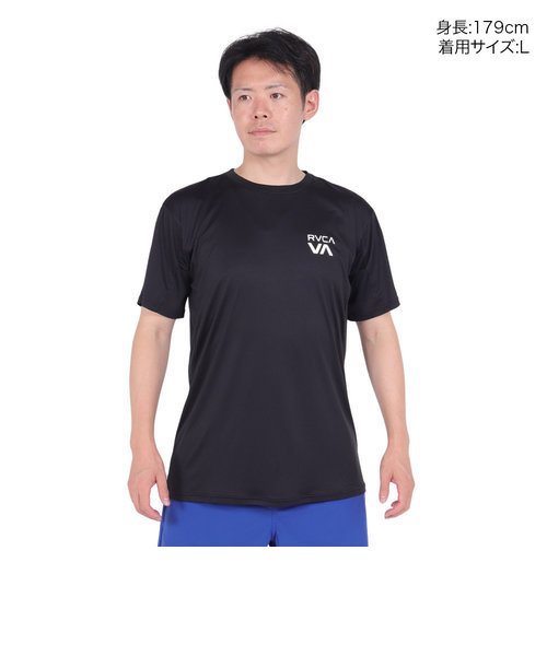 ルーカ（RVCA）ラッシュガード 半袖 Tシャツ 吸汗速乾 UVカット UPF50+