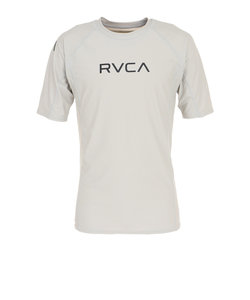 ルーカ（RVCA）ラッシュガード 半袖 Tシャツ 吸汗速乾 UVカット UPF50+ 紫外線対策 アウトドア スポーツ BD041872 LGR