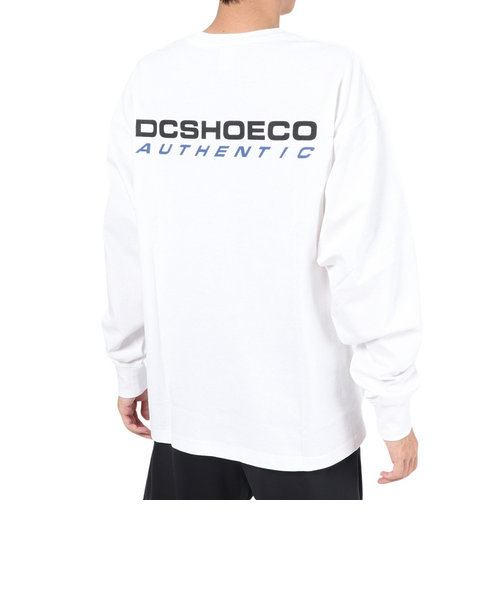 ディーシーシューズ（DC SHOES）長袖Tシャツ  メンズ AUTHENTIC OBLIQUE ロゴ23FWDLT234064WHT