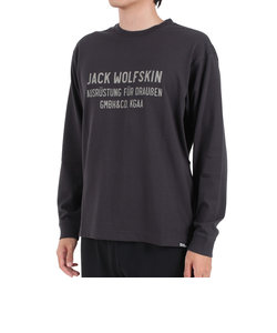 ジャックウルフスキン（JackWolfskin）長袖Tシャツ ロンT JP CORP SIGN 長袖Tシャツ 5032551-6350 チャコールグレー