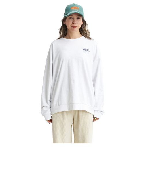 ロキシー（ROXY）ミニ裏毛 トップス 長袖Tシャツ 23FWRLT234028WHT