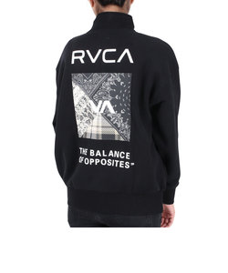 ルーカ（RVCA）BANDANA BOX LOGO HALF ZIP トレーナー BD044156 BLK