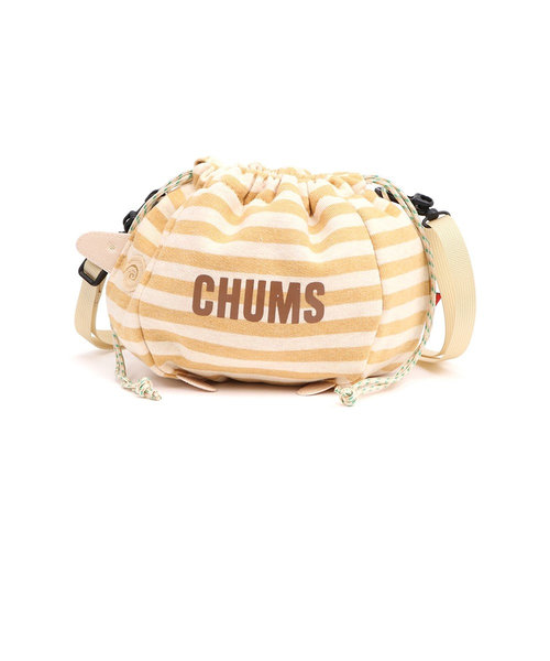 チャムス（CHUMS）巾着バッグ シープミニバッグ スウェット CH60-3656-Y067 オレンジ ボーダー