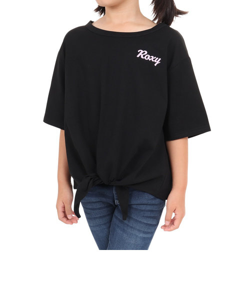 ロキシー（ROXY）半袖Tシャツ キッズ MINI SUNNY SUNSET ラッシュガード TLY232103 BLK