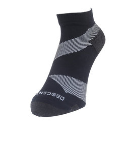 デサント（DESCENTE）ランニングソックス 靴下 MoveSox ブラック ホワイト DOAVJB01 BKWH アンクル丈 スポーツ スパイラルサポート