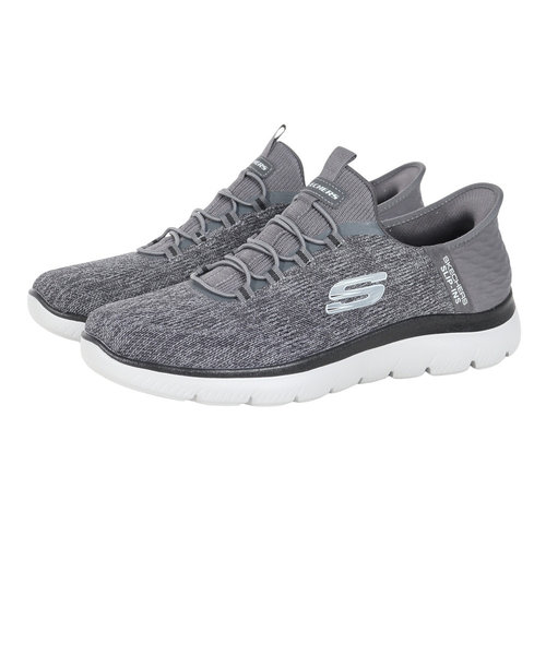 スケッチャーズ（SKECHERS）カジュアルシューズ スリップインズ サミッツ キーペース グレー 232469-CCBK スニーカー ハンズフリー 洗濯機洗…