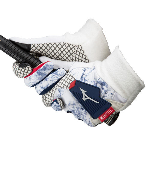ミズノ（MIZUNO）ゴルフ グローブ 防寒 保温 発熱 スマホ対応 ブレスサーモ手袋 両手用 サーマグリップ 5MJWB25201