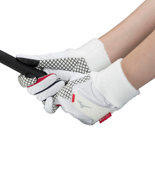 ミズノ（MIZUNO）ゴルフ グローブ 防寒 保温 発熱 スマホ対応 ブレスサーモ手袋 両手用 23サーマグリップWomens 5MJWB35201