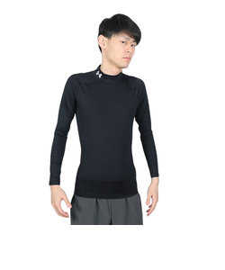 アンダーアーマー（UNDER ARMOUR）着圧 長袖 ヒートギア(夏向け) 黒 ロングスリーブ モックシャツ 1369606 001