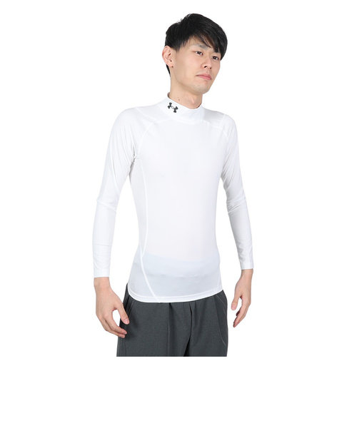 アンダーアーマー（UNDER ARMOUR）着圧 長袖 ヒートギア(夏向け) ロングスリーブ シャツ モック 1369606 100 速乾