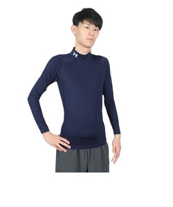 アンダーアーマー（UNDER ARMOUR）着圧 長袖 ヒートギア(夏向け) ロングスリーブ モックシャツ 1369606 410 ドライ