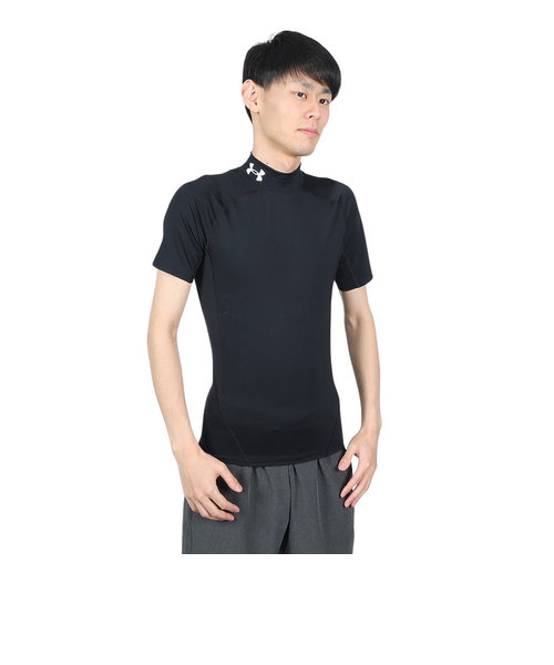 アンダーアーマー（UNDER ARMOUR）ヒートギア(夏向け) コンプレッション モック ショートスリーブ シャツ 1372586 001 速乾