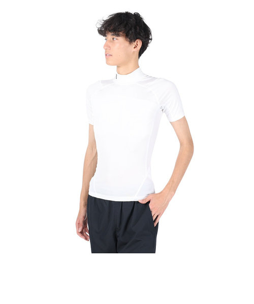 アンダーアーマー（UNDER ARMOUR）ヒートギア(夏向け) コンプレッション モック ショートスリーブ シャツ 1372586 100 速乾