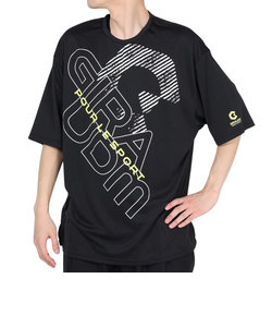 半袖Tシャツ メンズ ドライ プリントメッシュTシャツ CT2S3339-TR863-DGSD BLK