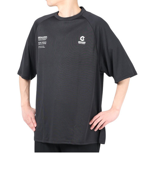 半袖Tシャツ メンズ ドライ プリントメッシュ CT2S3340-TR863-DGSD BLK