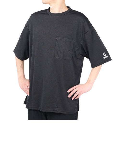 半袖Tシャツ メンズ ドライ プリントメッシュTシャツ CT2S3346-TR863-DGSD BLK
