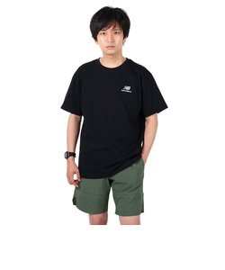ニューバランス（new balance）tシャツ 半袖 ワンポイント ブラック 黒  Essentials uni-ssentials UT21503BK