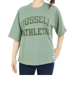ラッセル（RUSSELL）半袖Tシャツ レディース 88/12 ラグラン RBL23S1004 GRN