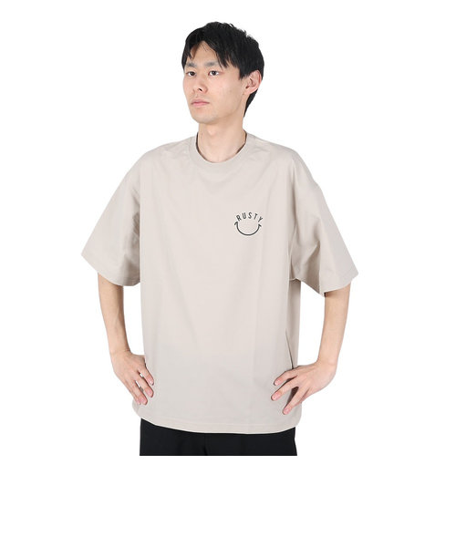 ラスティ（RUSTY）ペアテックス Tシャツ 半袖 スマイル 914473BEG