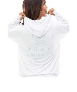 ビラボン（BILLABONG）ラッシュガード 長袖 ジップアップ フーデッドパーカー BE013862 WHT