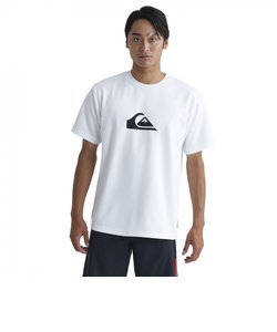 クイックシルバー（Quiksilver）ラッシュガード 半袖 Tシャツ UVカット COMP LOGO 24SS 24SP QLY241005 WHT