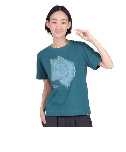 ジャックウルフスキン（JackWolfskin）ウルフフェイス Tシャツ 5033821-4299