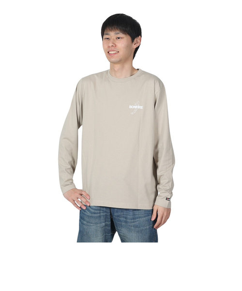 ボンファイア（Bonfire）RAINBOW TROUT 長袖Tシャツ 50BNF4SCD2311 BEG