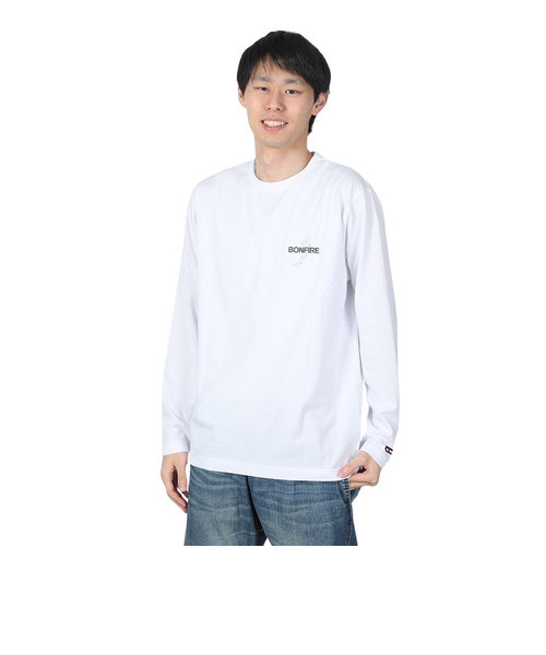 ボンファイア（Bonfire）RAINBOW TROUT 長袖Tシャツ 50BNF4SCD2311 WHT