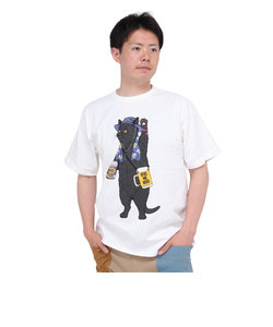 ゴースローキャラバン（GOSLOWCARAVAN）USA/C フェス猫Tシャツ 321910 WHT