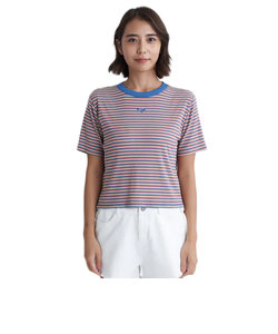 ロキシー（ROXY）ショート丈 ワンポイント OCEANO 半袖 リブTシャツ 24SURST242034MUL