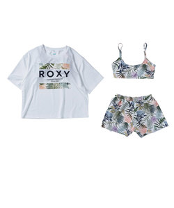 ロキシー（ROXY）ジュニア キッズ 水着 3点セット 半袖 ラッシュTシャツ付き MINI SIMPLY BOTANICAL 24SPTSW241102OW…