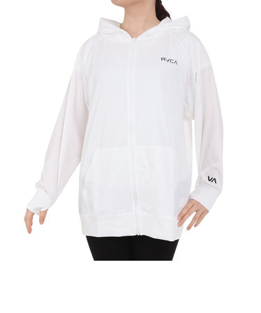 ルーカ（RVCA）ジップ フーディ 長袖 ラッシュガード BE04C852 WHT | Victoria Surfu0026Snow  u0026mall店（ヴィクトリアサーフアンドスノー）の通販 - u0026mall