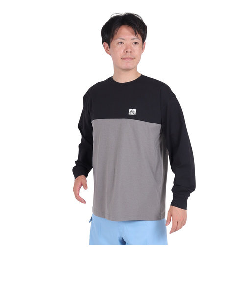 リーフ（REEF）ラッシュガード 長袖 BICOLOR ラッシュ長袖Tシャツ RFTEM2421-BK/GY