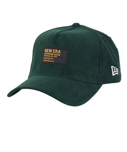 ニューエラ（NEW ERA）9FORTY A-Frame Corduroy ウーブンパッチ キャップ ダークグリーン 14307279