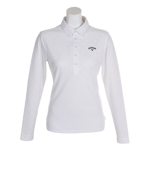 キャロウェイ Callaway ゴルフウェア レディース 秋冬 ポロシャツ レディース 19l花柄ジャカード共衿シャツ 241 030 Victoria Golf Mall店 ヴィクトリアゴルフ の通販 Mall