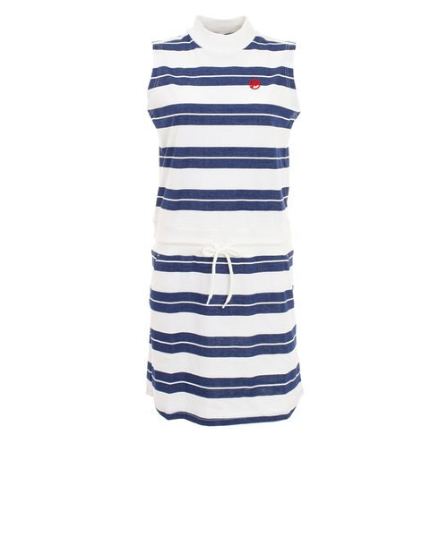 Rosasenシェルテックボーダー モックネック半袖ワンピース 045 098 Victoria Golf Mall店 ヴィクトリアゴルフ の通販 Mall
