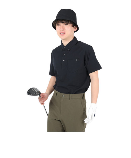ハーレー（HURLEY）ゴルフウェア 吸汗 速乾 UVカット PHANTOM 半袖 ポロシャツ MKT2200007-BLK